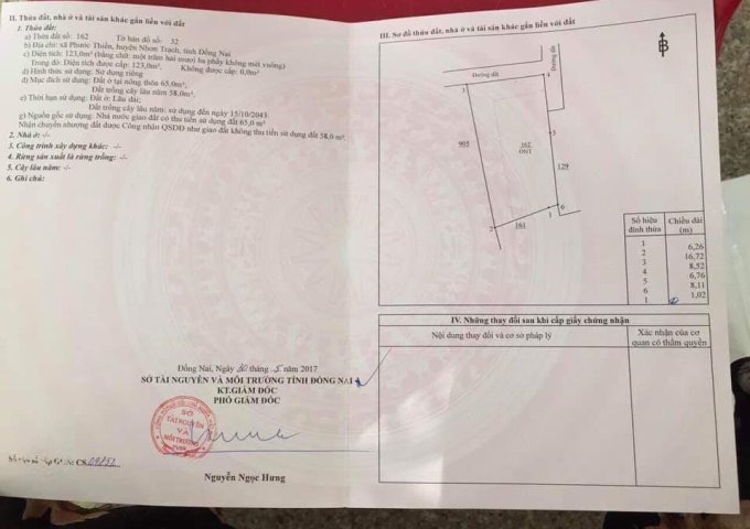 Đất 2 mặt tiền gần chợ Bến Cam, Phước Thiền, Nhơn Trạch, Đồng Nai