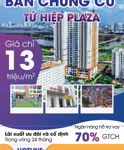 bán căn hộ 124,71m2 nhận nhà chỉ với 10tr/m2 Tại dự án Tứ hiệp plaza, chiết khấu 11% và bốc thăm nhận oto và xe mấy SH.
