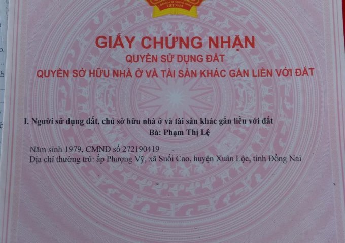 đất thổ cư, 6*35, Thị Trấn Gia Ray, Xuân Lộc , Đồng Nai