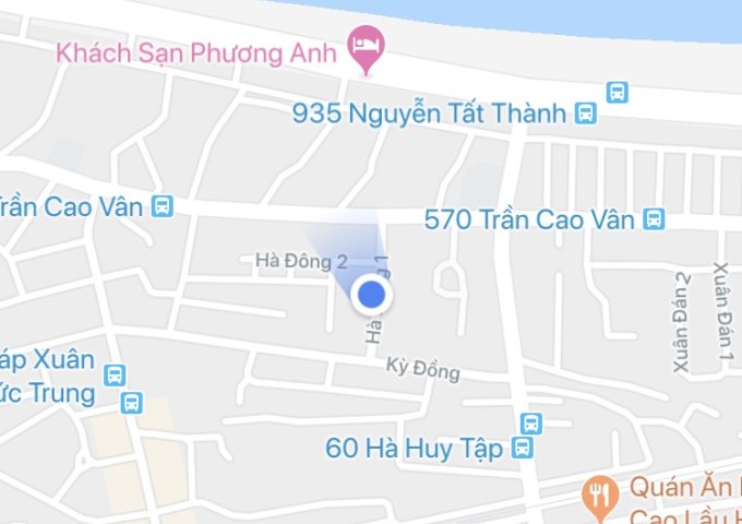 Bán đất mặt tiền gần Trần Cao Vân. DT: 5x25m, đường 7.5m. LH: 0906800586
