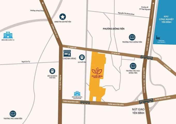 Cơ hội đầu tư đất nền Phổ Yên New City trung tâm TX Phổ Yên giá chỉ từ 7tr/m2