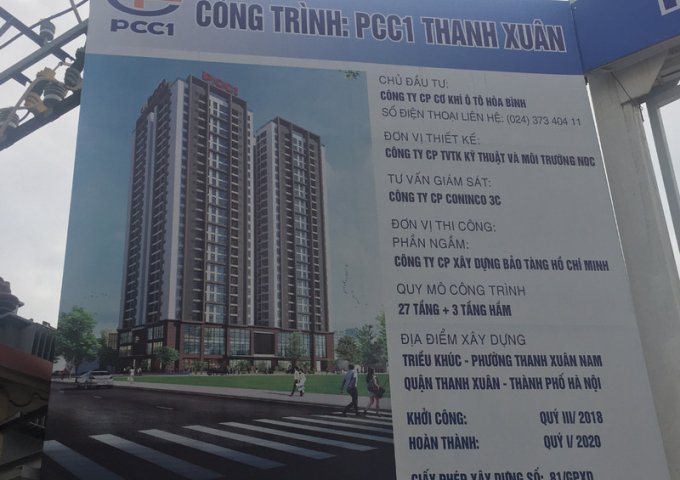 Mở bán đợt 1 dự án PCC1 44 Triều Khúc - Thanh Xuân giá chỉ 1ty470 căn 2PN LH: 0972 682 878