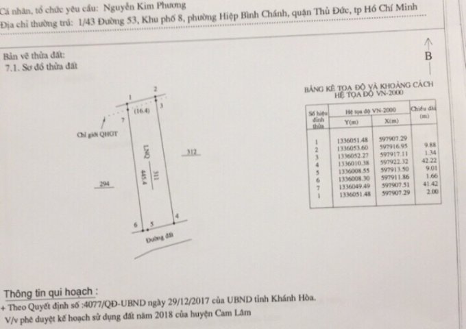  Bán đất tại Xã Cam Hải Tây, Cam Lâm, Khánh Hòa giá 1.4 Tỷ