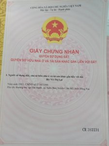 CHÍNH CHỦ CẦN TIỀN BÁN GẤP ĐẤT NGAY TTTP LONG KHÁNH, P. XUÂN THANH
