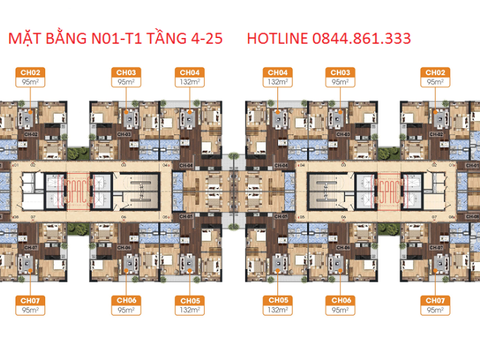 Căn hộ số 08 tầng đẹp toà nhà N01T1 chung cư Ngoại Giao Đoàn, Bắc Từ Liêm