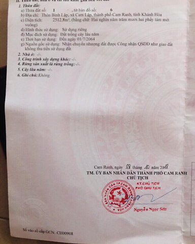 CHÍNH CHỦ CẦN BÁN ĐẤT ĐẢO THÔN BÌNH LẬP,CAM LẬP,CAM RANH ,KHÁNH HÒA