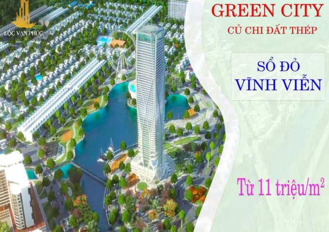 Bán đất nền dự án KĐT vệ tinh Green City Củ Chi, giá chỉ 11tr/m2. Liên hệ 0911746088 để sở hữu căn 2MT giá tốt. 