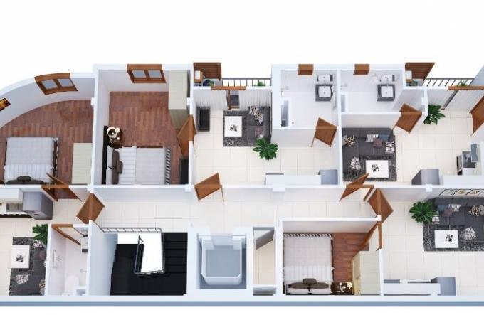 Cho thuê dài hạn căn hộ  diện tích từ 32m2  giá  từ 4.3 Triệu/tháng