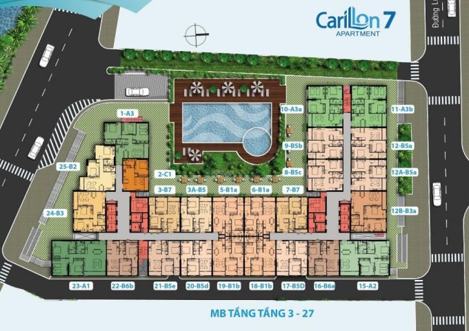 Bảng Giá Carillon 7 quận Tân Phú của TTC Land cho căn 2PN 61m2