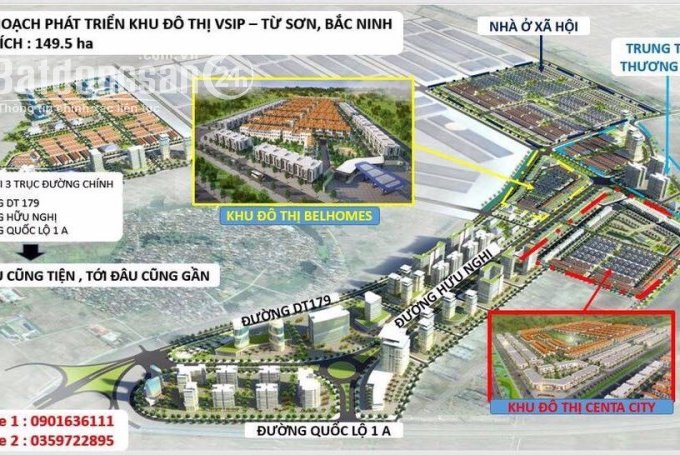 Chỉ 2.5 tỷ sở hữu căn góc 105m2 tại vị trí đắc địa Vsip Từ Sơn.L/h 0963207603