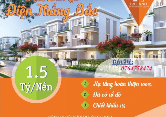 Bán đất nền dự án tại Dự án KĐT Garden House, Điện Bàn,  Quảng Nam diện tích 120m2  giá 1.5 Tỷ