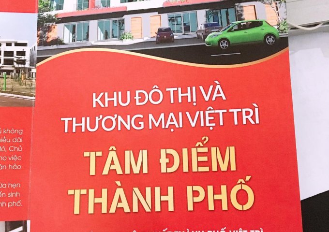 Bán nhà phố kinh doanh 112m2 đường Hùng Vương, TP VIệt Trì,có sổ đỏ, giá 35tr/m2