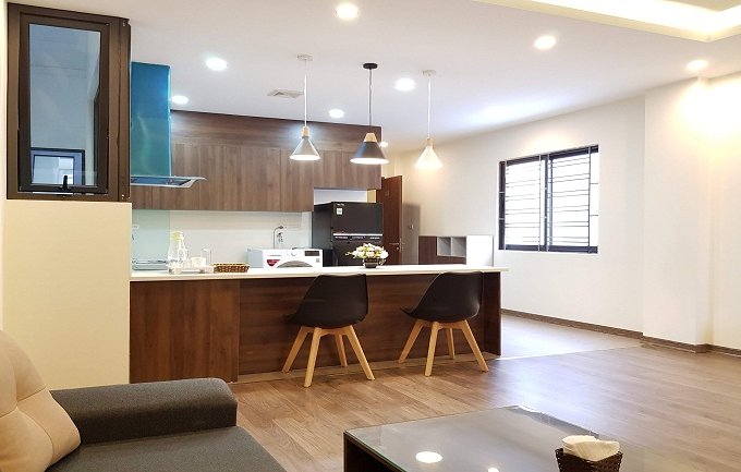 [ID: 542] Cho thuê căn hộ dịch vụ tại Làng Yên Phụ, Tây Hồ, 85m2, 1PN, đầy đủ nội thất mới hiện đại