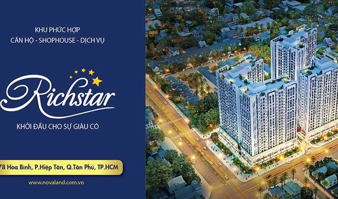 Cần bán căn hộ Richstar, Q. Tân Phú 65m2 View Hồ Bơi HTCB giá 2,4 tỷ