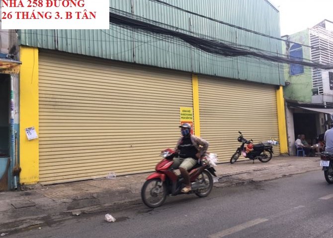 BÁN NHÀ MTKD 258 ĐƯỜNG 26 THÁNG 3, BÌNH TÂN, 9x35m, NỞ HẬU 18M, GIÁ 28 TỶ. LH 0773796206