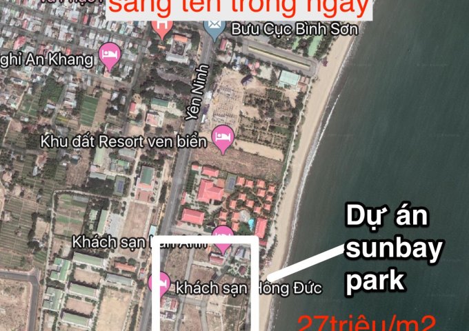 BÁN LÔ ĐẤT XÂY KHÁCH SẠN VIP NGAY GẦN SUN BAY PARK - PHAN RANG - NINH THUẬN