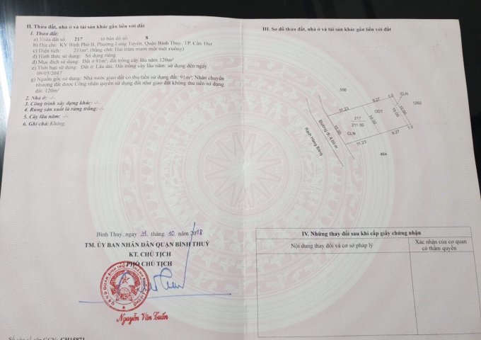 bán nền 10x21 view sông mặt tiền rạch hàng bàng, bình thủy, cần thơ.