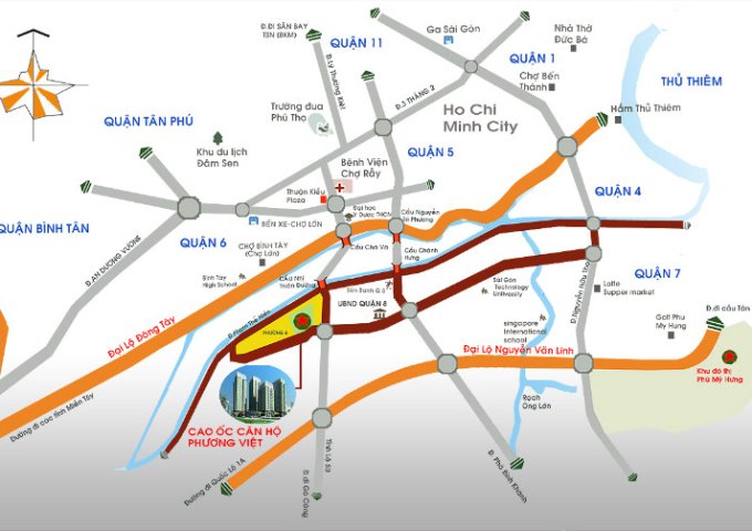 Cho thuê căn hộ cao cấp Pega Suite MT Tạ Quang Bửu Quận 8 giá rẻ 8 triệu/tháng