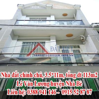Bán nhà Lê Văn Lương huyện Nhà Bè thành phố Hồ Chí Minh