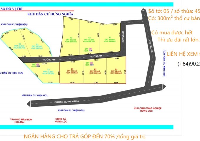 ấp Hưng Nghĩa xã Hưng Lộc huyện Thống Nhất tỉnh Đồng Nai. TÔI BÁN ĐẤT