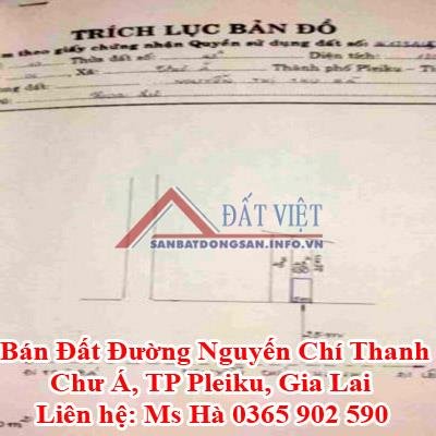 Bán Đất Đường Nguyến Chí Thanh, Chư Á, TP Pleiku, Gia Lai