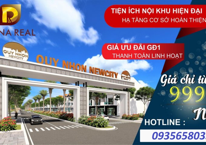 Quy Nhơn New City với 1tỉ để sở hữu ngay QL1A, LH 0935658033