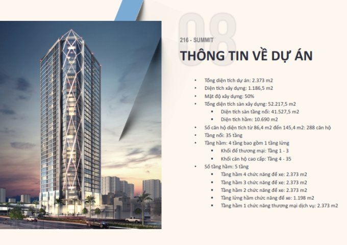 CC Cao Cấp Summit Building 216 Trần Duy Hưng - 45Tr/m2 - Vào Tên Trực Tiếp - Hỗ Trợ Ls 0%