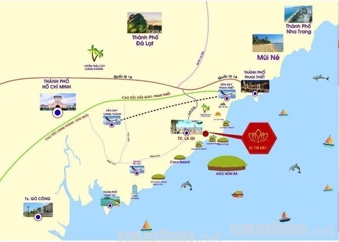 Bán đất ven biển Lagi, Bình Thuận giá rẻ chỉ 750tr/1000m2. 0924646466