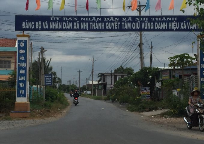 Đất Thủ Thừa giá rẻ 1ty4/500m2 thổ cư 100% , đường lớn 12m, cụm KCN Hòa Bình SHR
