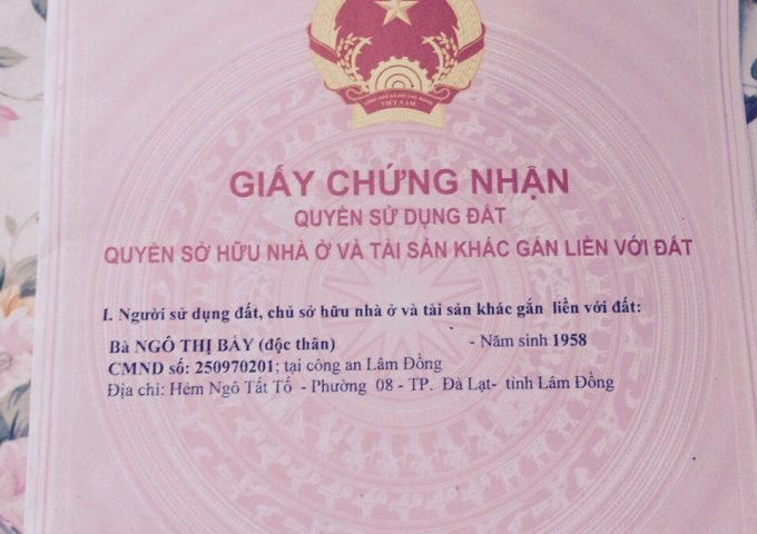 Cần bán nhà và đất tại thành phố Đà Lạt – Lâm Đồng