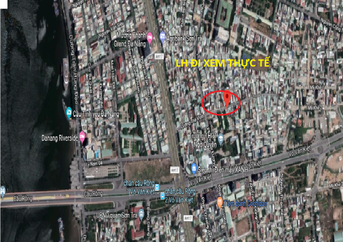Nhà cấp 4-80m2 vuông vắn sát cầu Rồng,sát biển-Trung tâm TP Đà Nẵng.