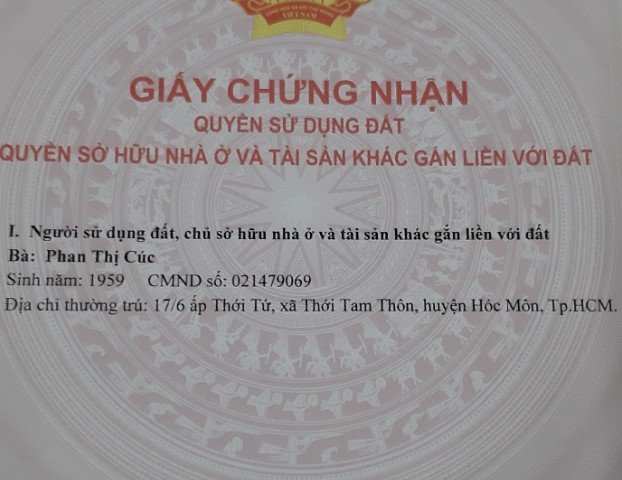 Bán nhà riêng tại Xã Thới Tam Thôn, Hóc Môn,  Hồ Chí Minh diện tích 140m2  giá 2.45 Tỷ