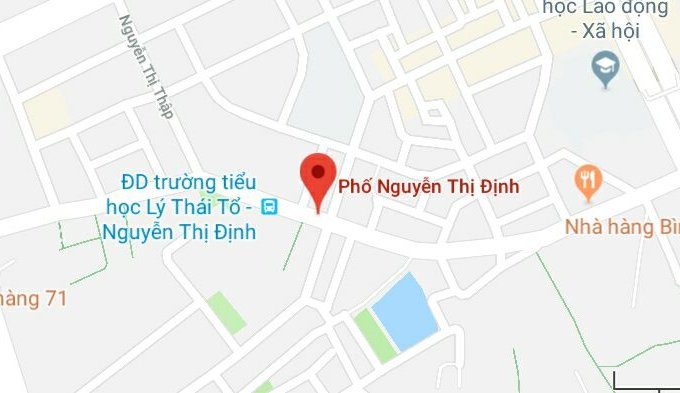 Bán đất phố Nguyễn Thị Định -  ngõ oto -  vị trí trung tâm – 2,6 tỷ.