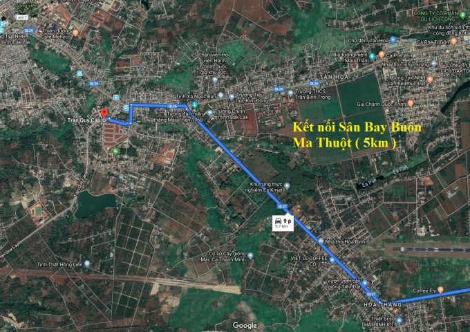Bán đất tại Phường Tân Lập, Buôn Ma Thuột,  Đắk Lắk diện tích 100m2  giá 1,900 Triệu