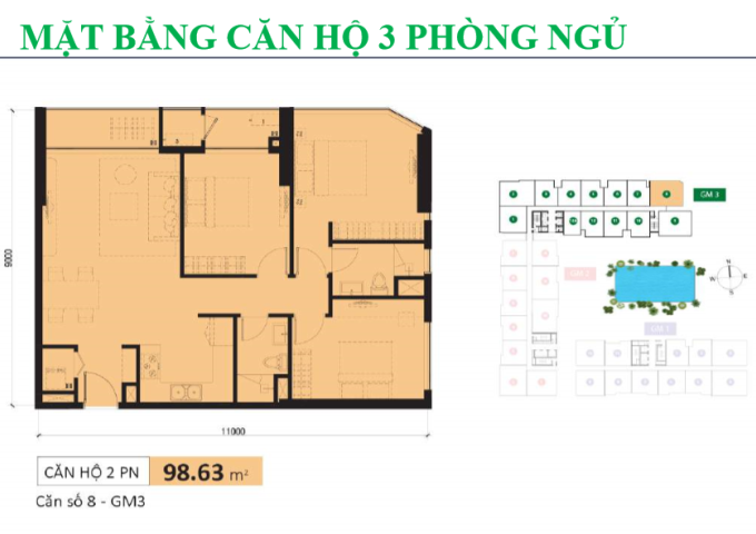 Bán Golden Mansion Novaland Phổ Quang 3PN 99m2, HTCB, căn góc hướng Bắc và Đông view CV chỉ 4.5 tỷ