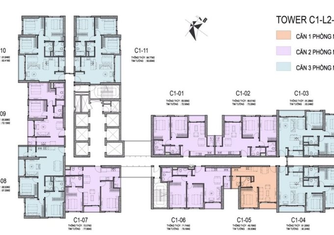 Bán căn hộ 90m, thiết kế 3 phòng ngủ, nội thất chủ đầu tư
