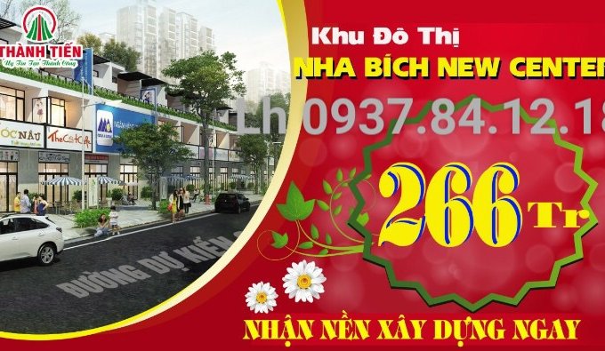 Bán đất nền dự án Nha Bíc New Center, Chơn Thành, Bình Phước, diện tích 150m2, giá 390 triệu