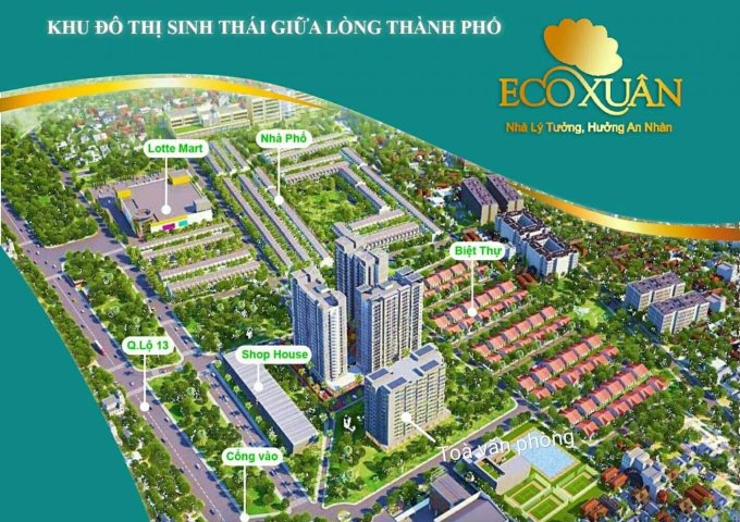 Chính chủ cần bán căn hộ Eco Xuân Đông Bắc Sài Gòn chỉ 1.72 tỷ căn 3PN 2WC, 84.84m2