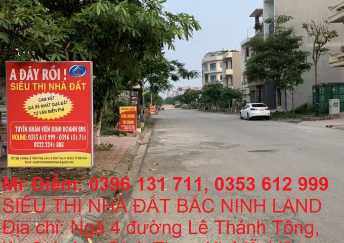  Chính chủ cần bán lô đất  mặt Lý Anh Tông, khu Võ Cường, TP.Bắc Ninh