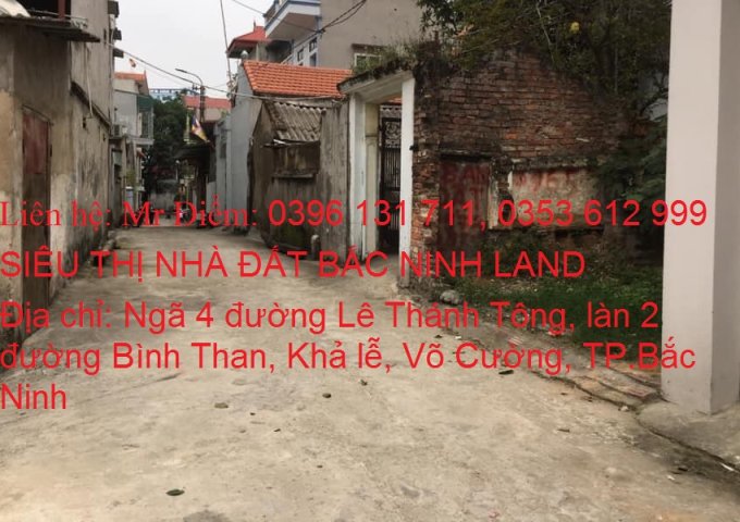 Cần bán lô đất thổ cư nằm trục chính đường làng Khu Khả Lễ, TP.Bắc Ninh