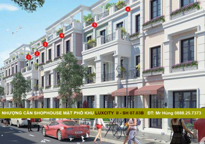 Nhượng căn SHOPHOUSE mặt phố khu LUXCITY II–SH 07.03B, FLC Quảng Bình