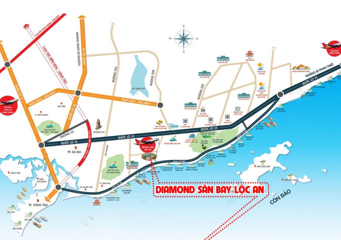 Mở bán dự án đất nền đối diện sân bay Lộc An, điểm đến hấp dẫn của các nhà đầu tư.