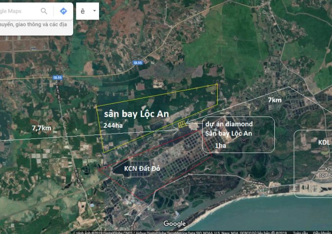 Bán đất 500 m2 đất nối tiếp khu du lịch Hồ Tràm, đối diện cổng vào sân bay Lộc An