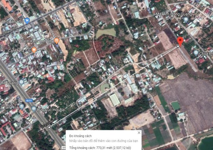 Bán đất xây trọ thị xã Phú Mỹ, gần KCN Phú Mỹ 3, dt:25mx20m, gần chợ, QL 51 800m