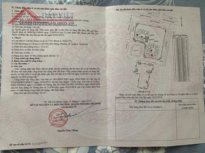 CẦN BÁN CHUNG CƯ SUMMER SQUARE, QUẬN 6, NHÀ MỚI 100% ĐÃ CÓ SỔ HỒNG