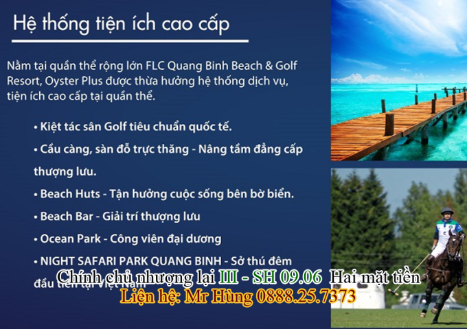 Cần bán SHOPHOUSE 2 mặt tiền, view khách sạn 5 sao FLC Quảng Bình