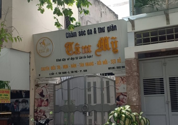 Cho thuê nhà mặt tiền Hồ Ngọc Cẩn P Tân Thành Q Tân Phú 