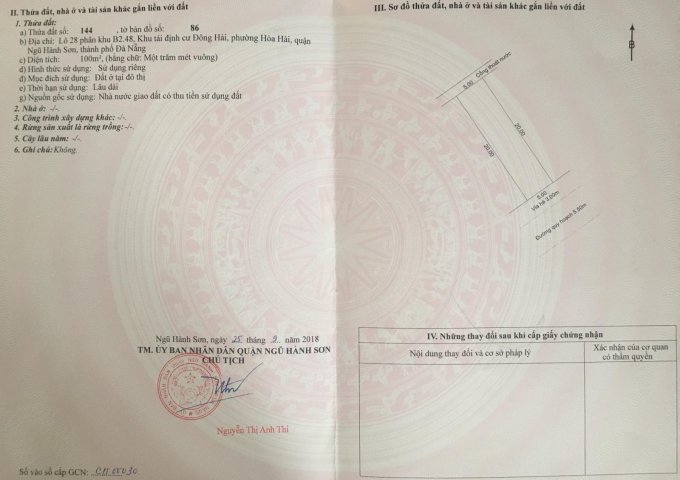 Bán đất hoả sơn 3 - hoà hải - đà nẵng