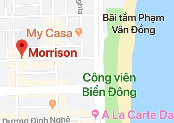Bán lô đất 12x27.8 đường  Morrison gần bãi tắm Phạm Văn Đồng, giá siêu rẻ