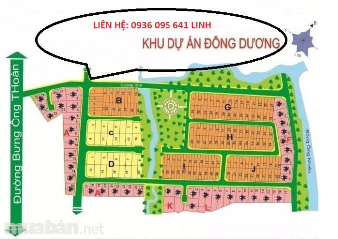 Bán đất nền dự án Đông Dương, phường Phú Hữu, Quận 9, DT 5x20m, đường Bưng Ông Thoàn